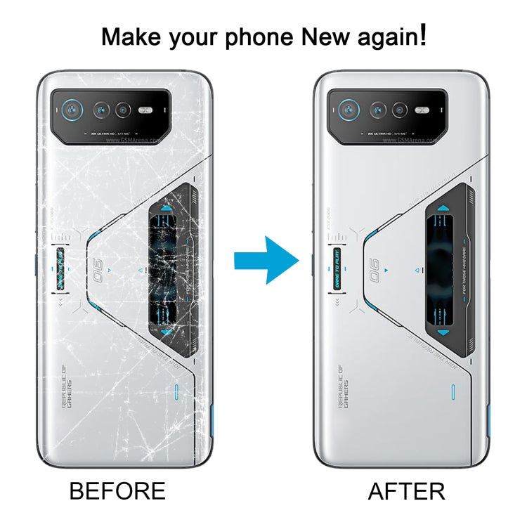 For Asus ROG Phone 6 Pro AI2201-D Glass Battery Back Cover with NFC/LCD, For Asus ROG Phone 6 Pro