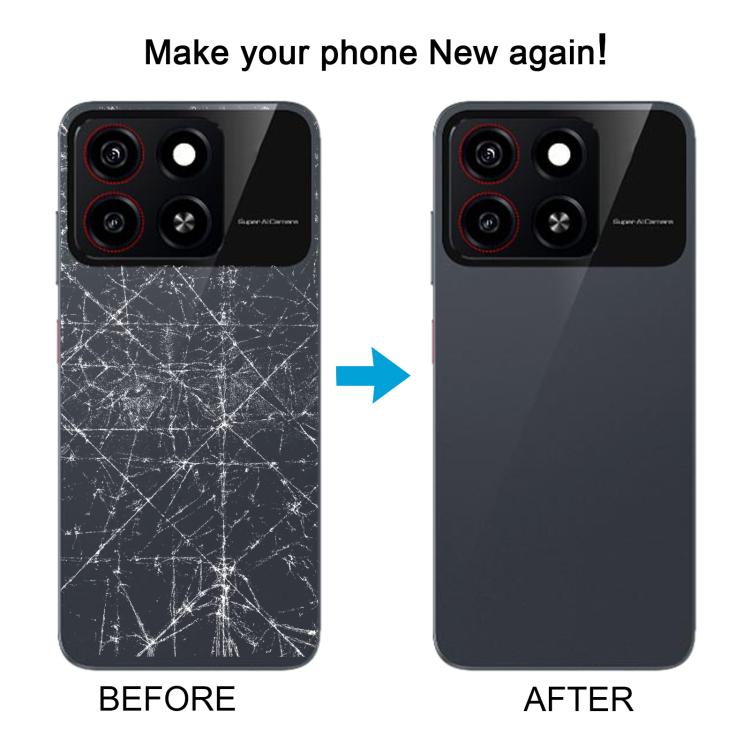 For ZTE Blade A35 Z2453 Battery Back Cover with Camera Lens Cover, For ZTE Blade A35(with Middle Frame)