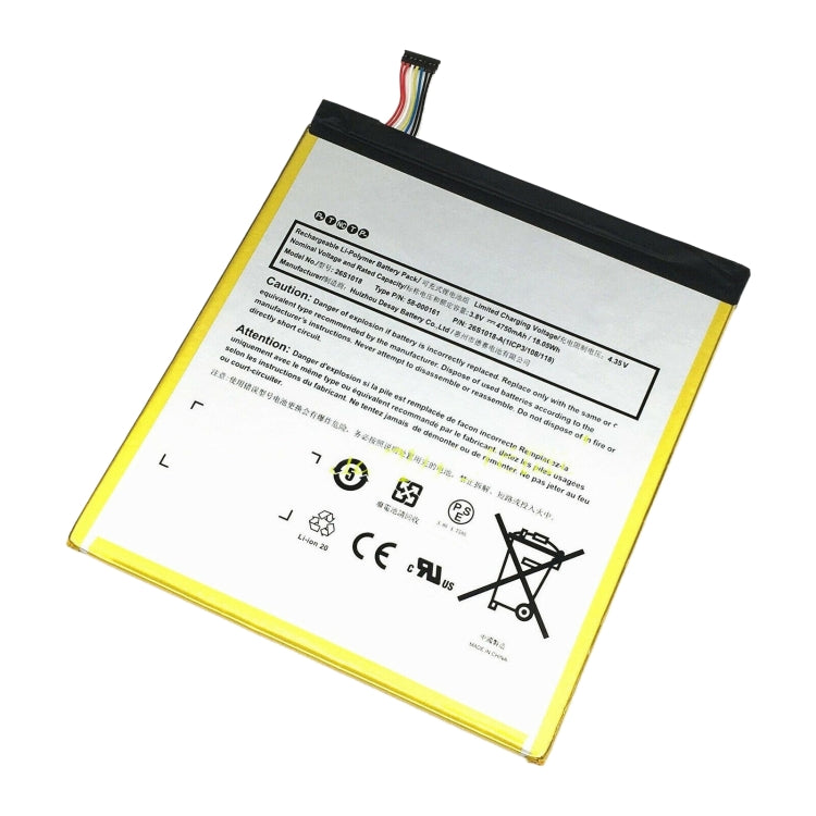 For Amazon Kindle Fire HD 8 6th Gen PR53DC 4750mAh Li-polymer Battery Replacement, For Amazon Kindle Fire HD 8 6th Gen