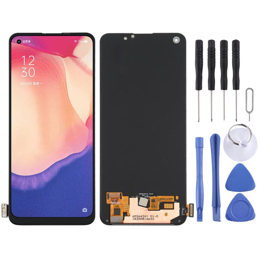 Original AMOLED Material LCD Screen for OPPO Reno5 F With Digitizer Full Assembly, For OPPO Reno5 F