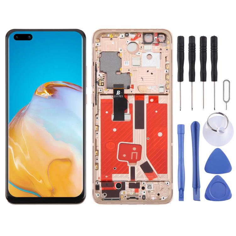 For Huawei P40 Pro TFT LCD Screen Digitizer Full Assembly with Frame, Not Supporting Fingerprint Identification