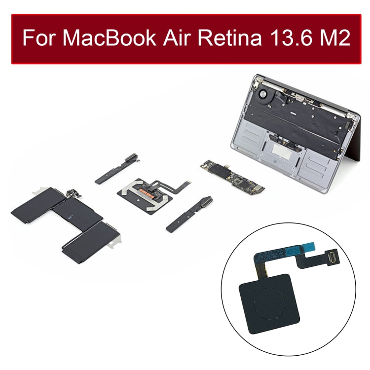 Power / Fingerprint Touch-ID Button Flex Cable 821-04012-02 for MacBook Air Retina 13.6 M2 A2681 2022, 2022 A2681