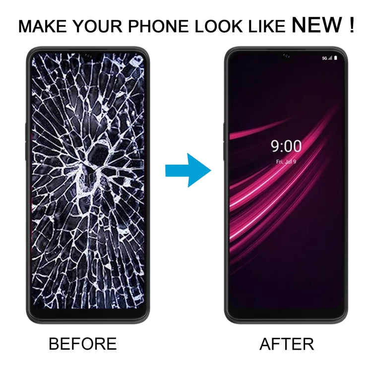 For T-Mobile REVVL V+ 5G LCD Screen Digitizer Full Assembly with Frame, For T-Mobile REVVL V+ 5G(with Frame)