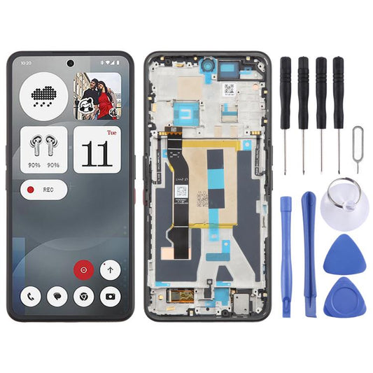 For Nothing Phone 3a A059 AMOLED Original LCD Screen Digitizer Full Assembly with Frame, For Nothing Phone 3a(Original,Black), For Nothing Phone 3a(Original,White)