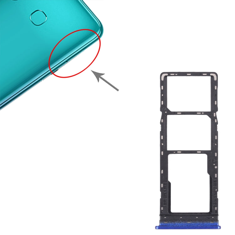 For Infinix Hot 9 Pro SIM Card Tray + SIM Card Tray + Micro SD Card Tray, For Infinix Hot 9 Pro