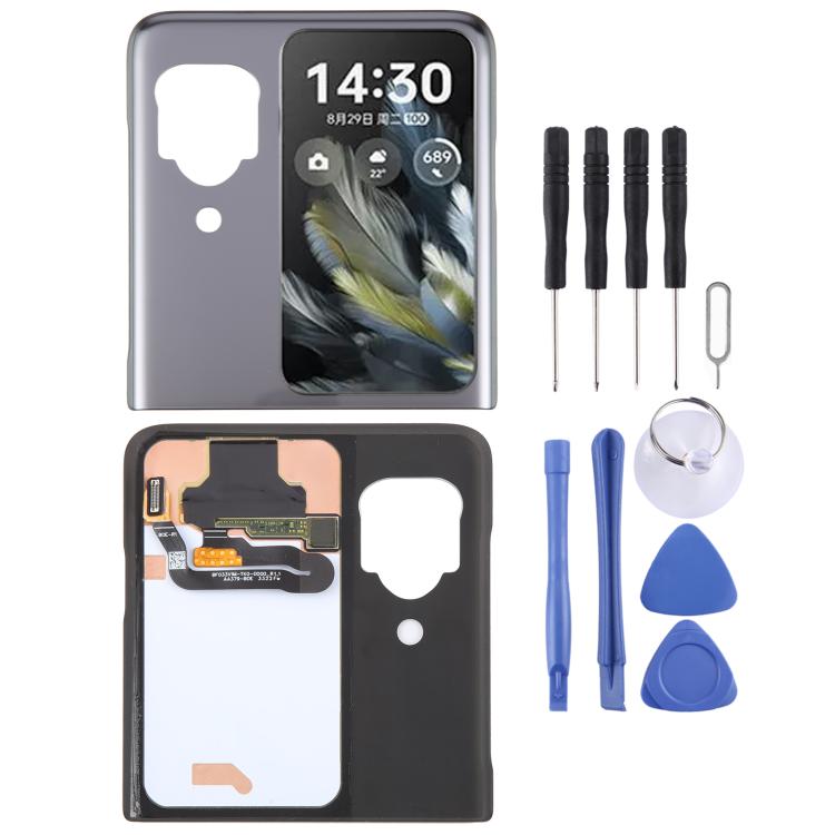 Original LCD Secondary Screen with Digitizer Full Assembly, For OPPO Find N3 Flip (Original LCD Secondary)
