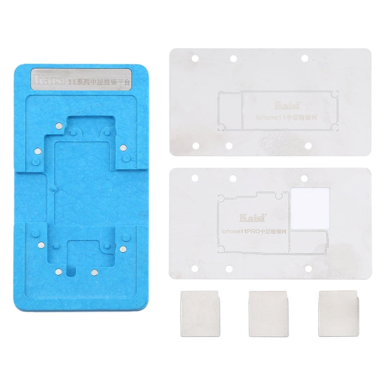 Kaisi Mainboard Middle Layer Board BGA Reballing Stencil Plant Tin Platform for iPhone 11 / 11 Pro, Kaisi Stencil Plant for iPhone 11 Series