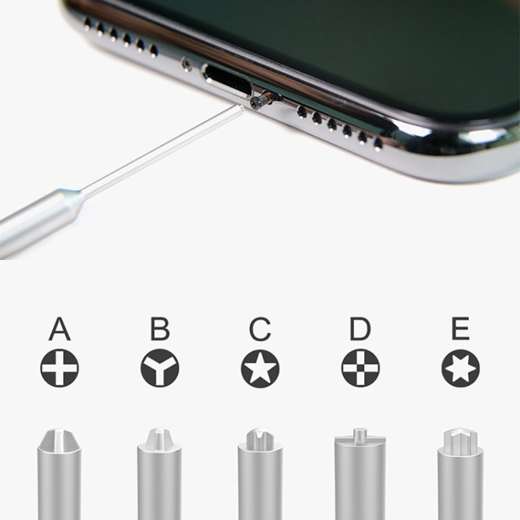 XL-655 3D Non-slip Hollow Cross Tip Middle Bezel 2.5 Screwdriver, XL-655 Middle Bezel 2.5
