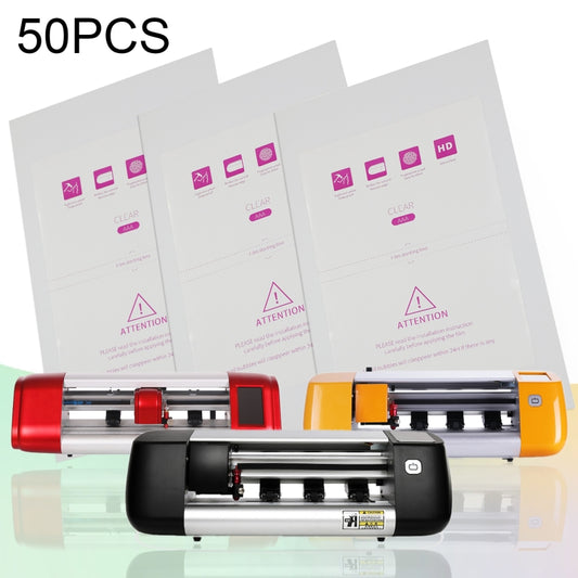 50 PCS F0007 HD TPU Tablet Soft Film Supplies for Protector Cutter, F0007