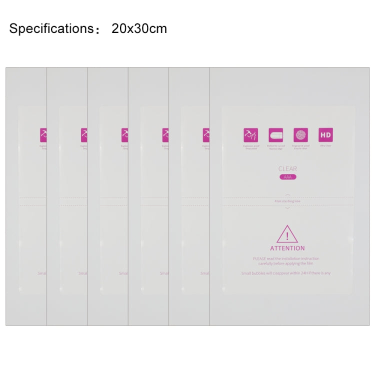 50 PCS F0007 HD TPU Tablet Soft Film Supplies for Protector Cutter, F0007