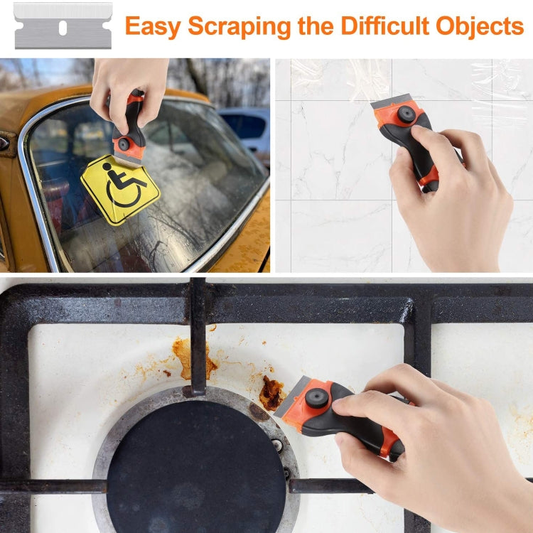 Double Headed Scraper Blade Glue Squeegee Remover Cleaner Tool