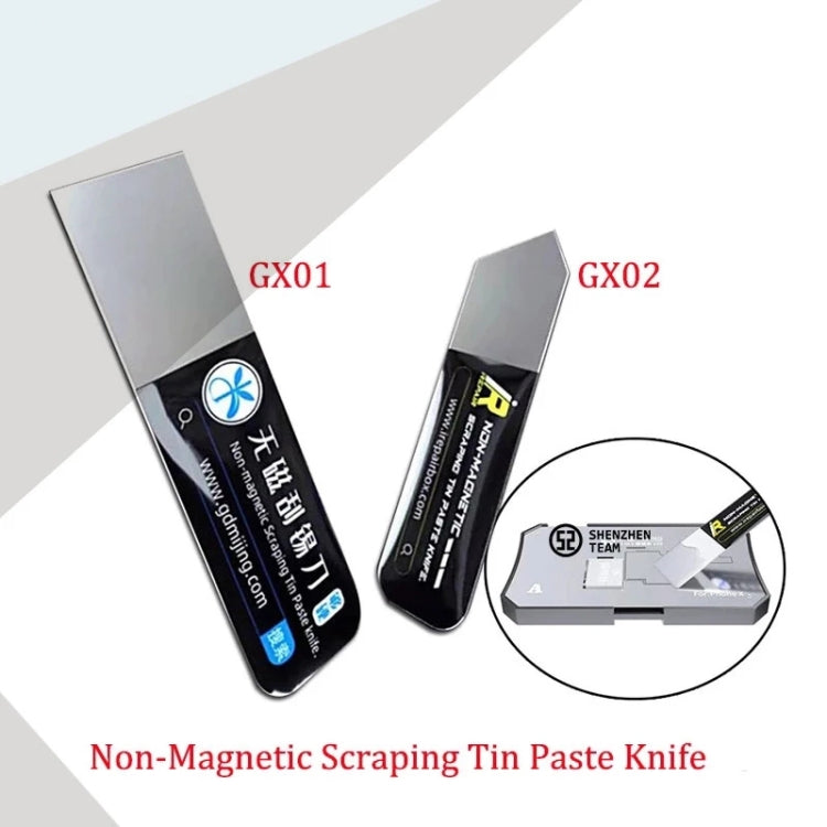Mijing 2 in 1 Non Magnetic Svraping Tin Knife, 2 in 1