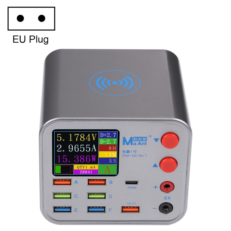 MaAnt Dianba NO.1 Multi-port Wireless USB PD Charger, US Plug, Dianba NO.1, US Plug, Dianba NO.1, EU Plug