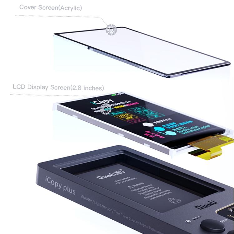 For iPhone 6 - 14 Pro Max 3 in 1 Qianli iCopy Plus 2.2 Repair Detection Programmer Set, Plug: EU, 3 in 1