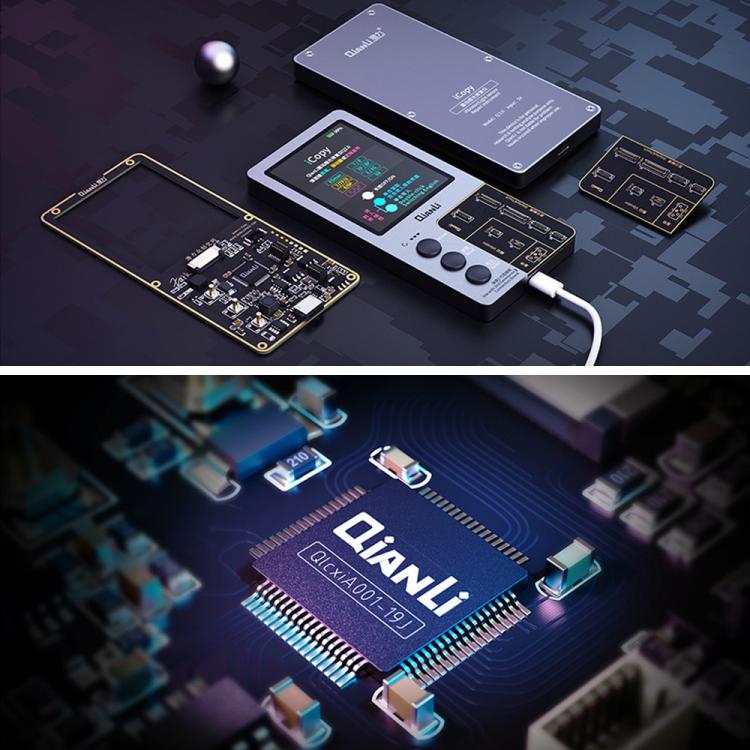 For iPhone 6 - 14 Pro Max 3 in 1 Qianli iCopy Plus 2.2 Repair Detection Programmer Set, Plug: EU, 3 in 1