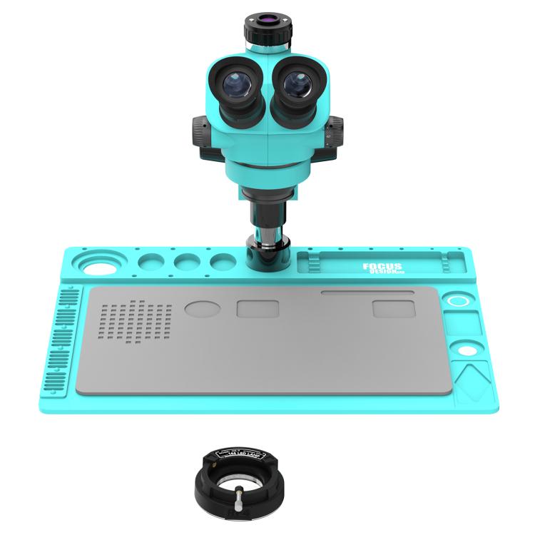 RF4 RF7050TVD2 7-50X Synchronous Zoom Trinocular Stereo Microscope with Aluminum Alloy Big Base, RF7050TVD2