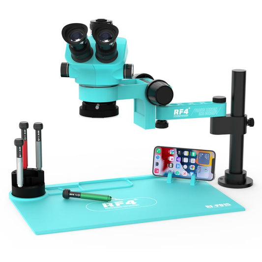 RF4 RF7050PRO-FO19 360 Degree Adjustable Universal Telescopic Rotating Lifting Microscope with Silicone Pad, RF7050PRO-FO19