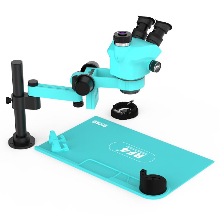 RF4 RF7050PRO-FO19 360 Degree Adjustable Universal Telescopic Rotating Lifting Microscope with Silicone Pad, RF7050PRO-FO19
