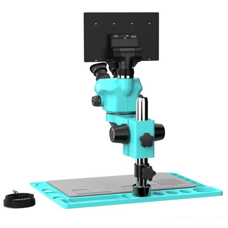 RF4 RF7050TVD2-YS010W 7-50X Synchronous Zoom Trinocular Microscope with 10-inch 1080P HD Monitor, RF7050TVD2-YS010W