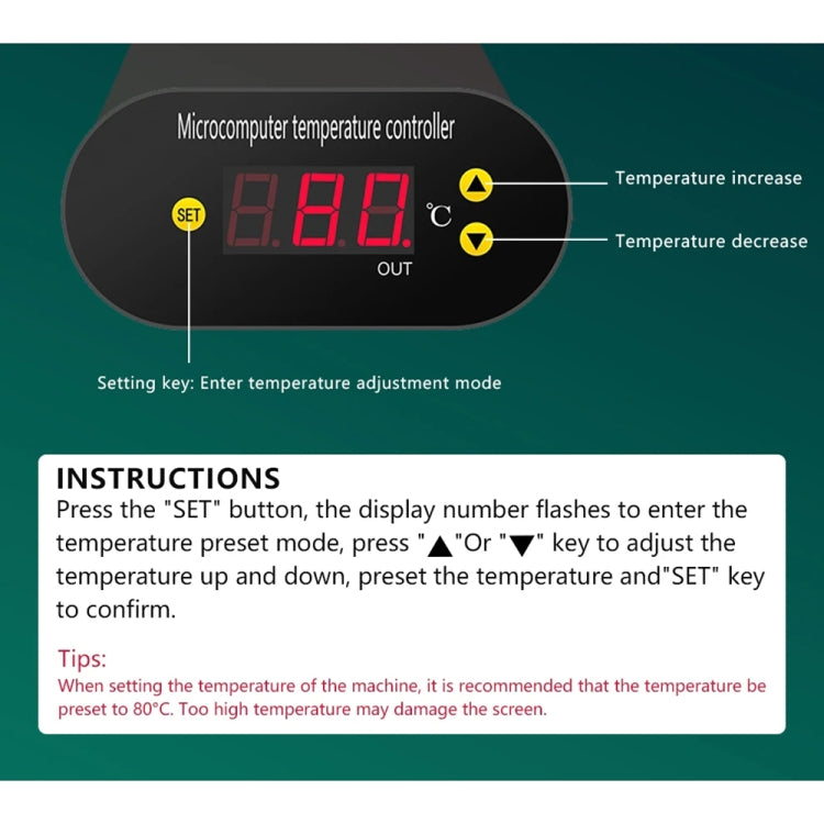 BST-B-856A AC 220V Electrical Vacuum Pump LCD Screen Separator, EU Plug