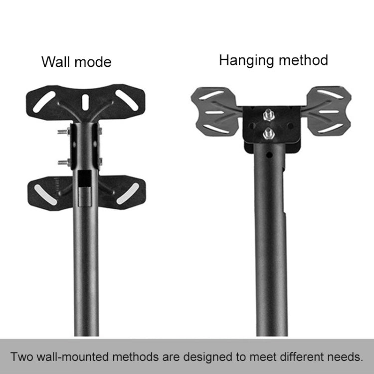 32-65 inch Universal Height & Angle Adjustable Single Screen TV Wall-mounted Ceiling Dual-use Bracket, Retractable Range: 0.5-2m