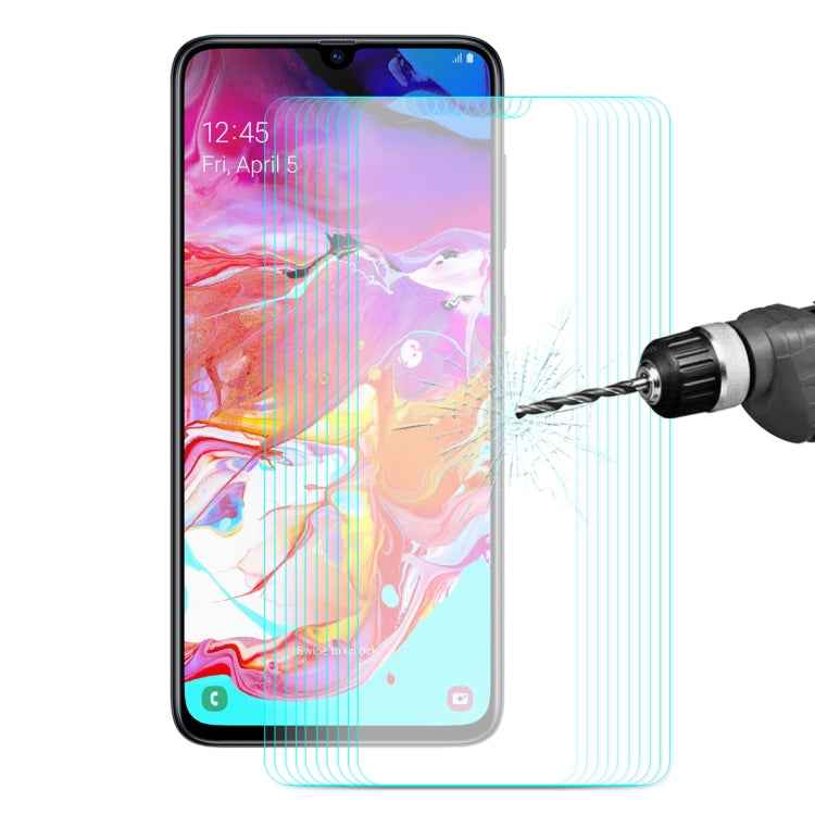 10 PCS ENKAY Hat-prince 0.26mm 9H 2.5D Curved Edge Tempered Glass Film for Samsung Galaxy A70
