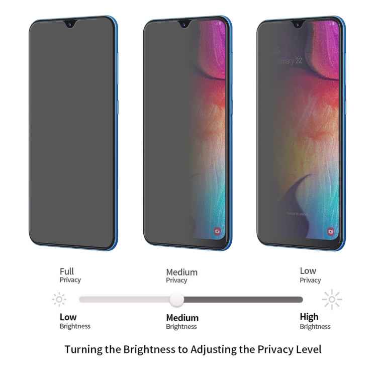 ENKAY Hat-Prince 0.26mm 9H 2.5D Privacy Anti-glare Tempered Glass Film for Samsung Galaxy A30 / A50