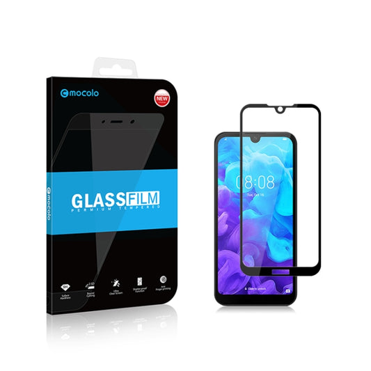 mocolo 0.33mm 9H 2.5D Full Glue Tempered Glass Film for Y5 2019 / Honor 8S (Black), Y5 2019