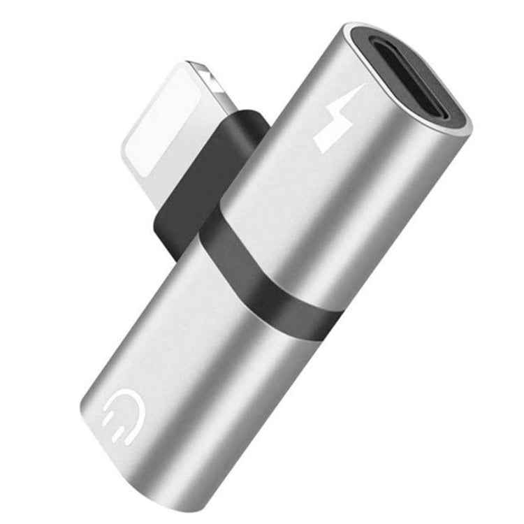 Zs-18182 2 PCS 2 in 1 8 Pin Male to 8 Pin Charging + 8 Pin Audio Female Connector Earphone Adapter, Supports Call & Volume Control, Compatible with IOS 13 System