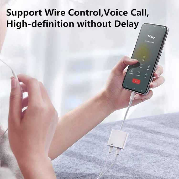 2 in 1 USB-C Adapter with 3.5mm Headphone Jack, Compatible for iPad Pro and Type-C Jack Phone