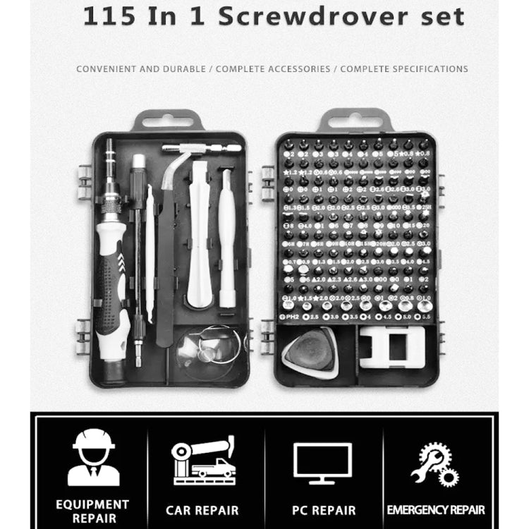 115 in 1 Precision Screw Driver Mobile Phone Computer Disassembly Maintenance Tool Set