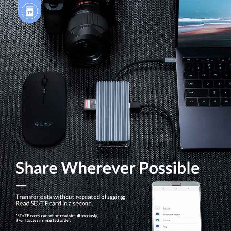 ORICO WB-8P 8-in-1 Type-C Transparent HUB