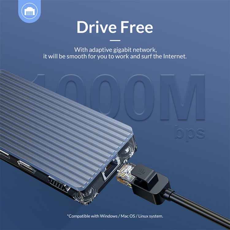 ORICO 6 in 1 Type-C Transparent HUB