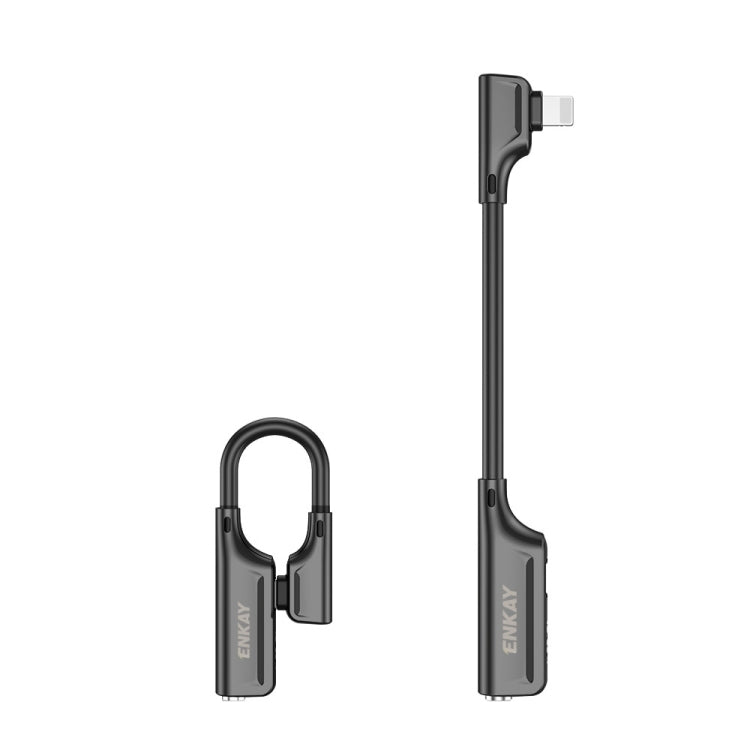 ENKAY ENK-AT103 8 Pin to 3.5mm Audio ＆ 8 Pin Charging Interfaces Converter Zinc Alloy Adapter