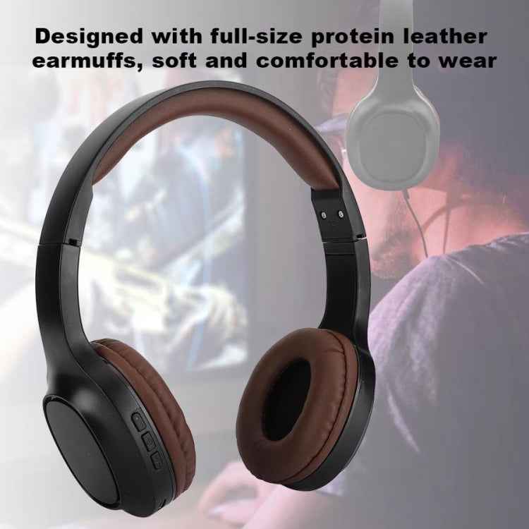 BT1605 Head-mounted Foldable Stereo Bluetooth Wireless Headset Bluetooth 5.0 with Microphone 3.5mm Audio Jack