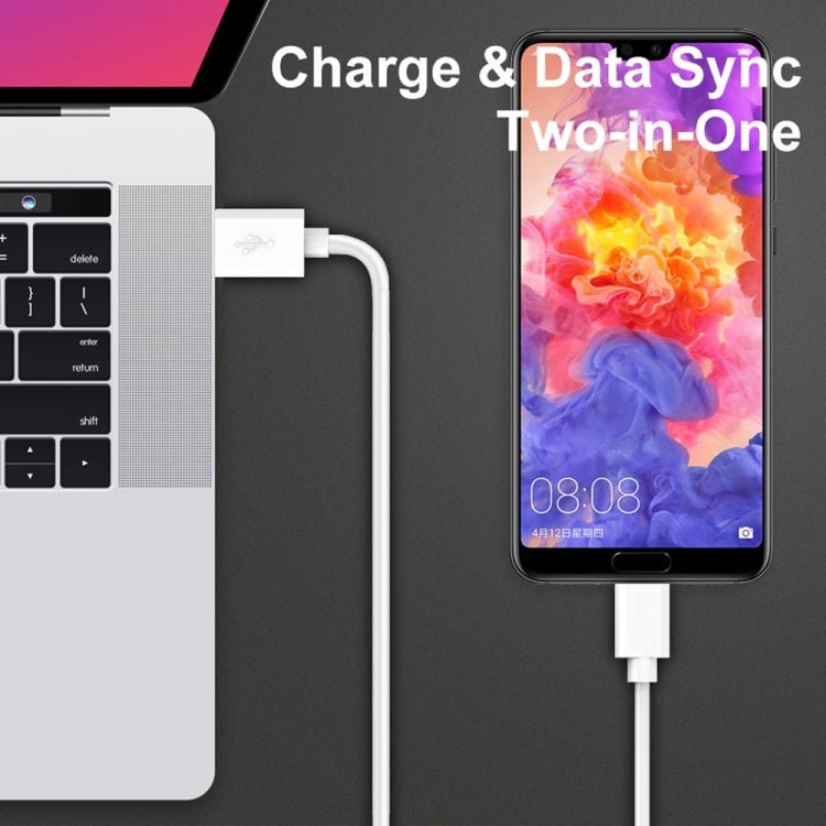 XJ-015 3A USB Male to Type-C / USB-C Male Fast Charging Data Cable, Length: 2m, 2m