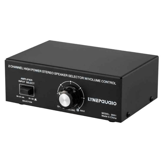 B051 2 Input And 1 Output Power Amplifier And Speaker Selection Switcher Output With Volume Adjustment 2 Power Amplifiers Audio Switcher Switch Distribution Comparator
