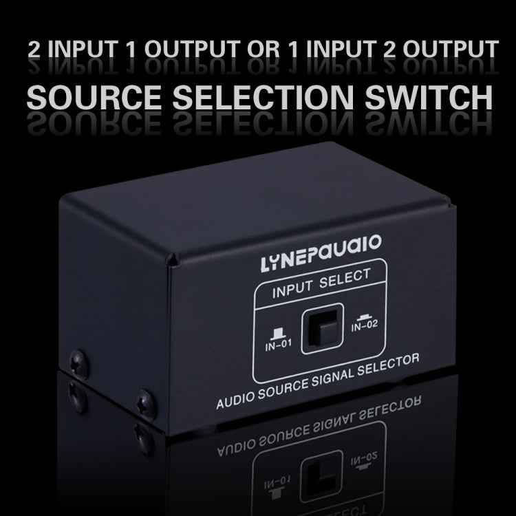 B101 2 In 1 Out (1 In 2 Out) Audio Source Signal Selection Switcher Computer Speaker  RCA Lossless Audio Source Switcher