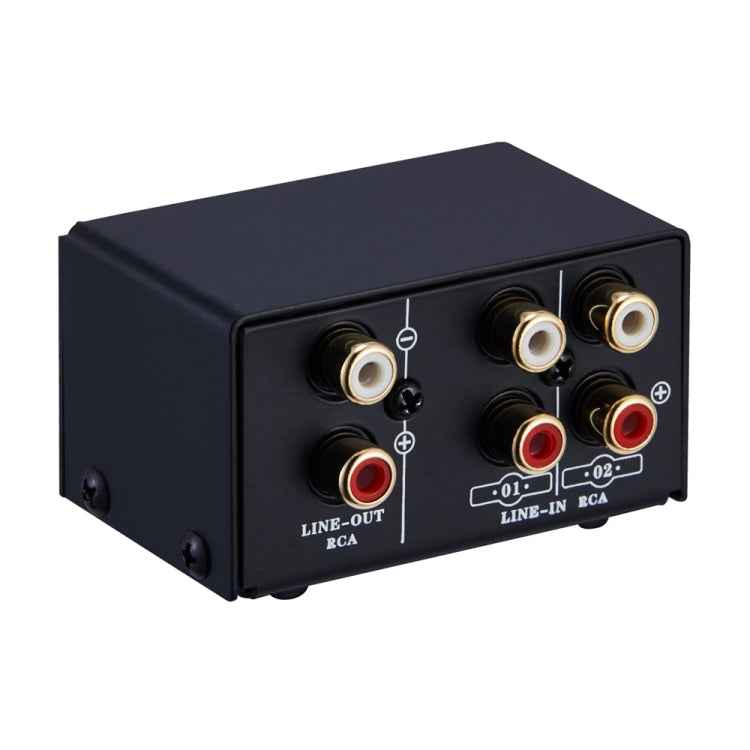 B101 2 In 1 Out (1 In 2 Out) Audio Source Signal Selection Switcher Computer Speaker  RCA Lossless Audio Source Switcher