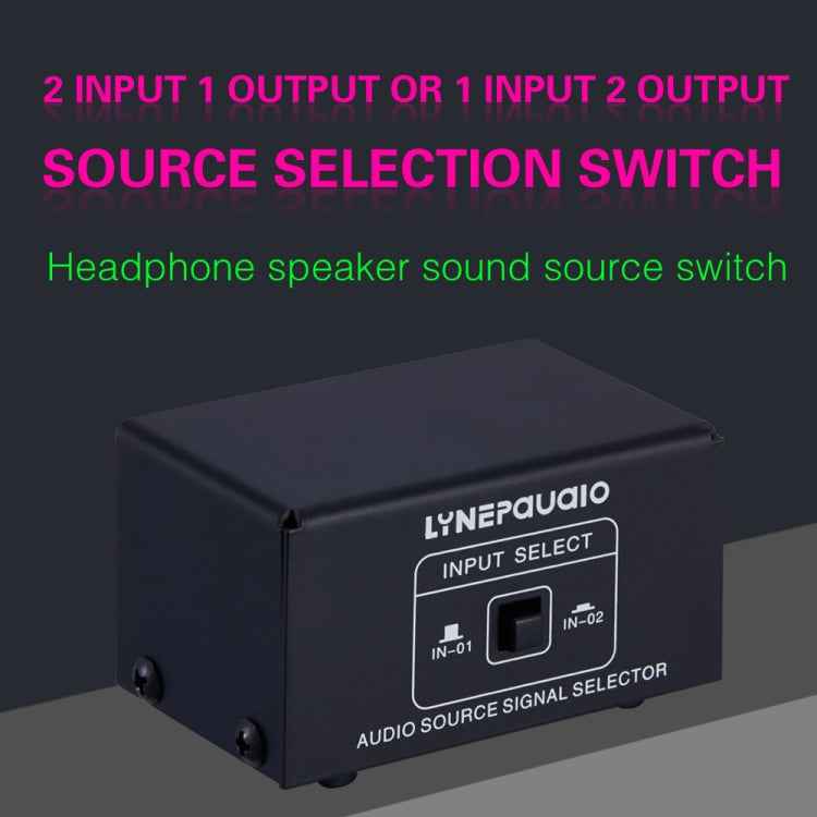 B101 2 In 1 Out (1 In 2 Out) Audio Source Signal Selection Switcher Computer Speaker  RCA Lossless Audio Source Switcher