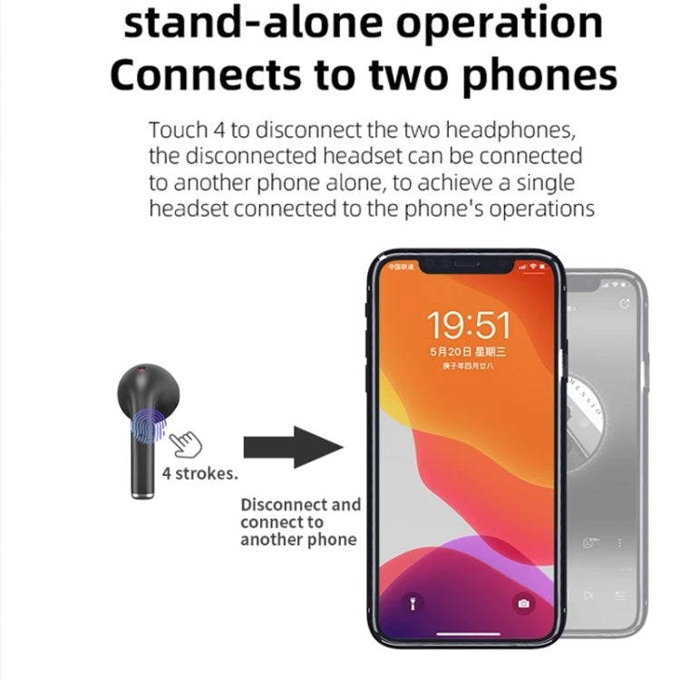 JM12 TWS Earphone Bluetooth 5.0 Touch Control Stereo Bass Sport Wireless Earphone With Mic