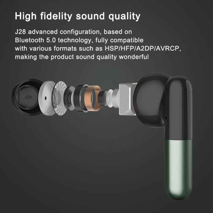 J28 TWS Wireless Bluetooth Earphones LED Digital Display HIFI Music Sport Earphone