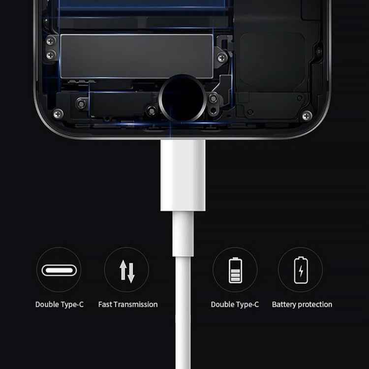 XJ-50 PD 120W 5A USB-C / Type-C to USB-C / Type-C Fast Charging Data Cable, Cable Length: 1m