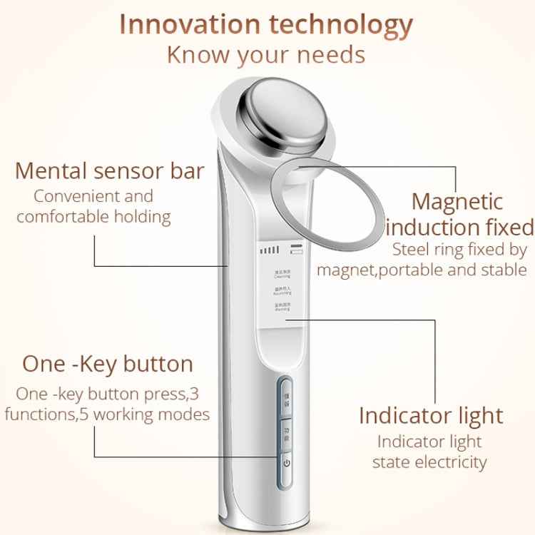KD9960 Ion Beauty Introduction Instrument Face Cleansing Massager Skin Rejuvenation Thermostat Deep Clean Acne Therapy