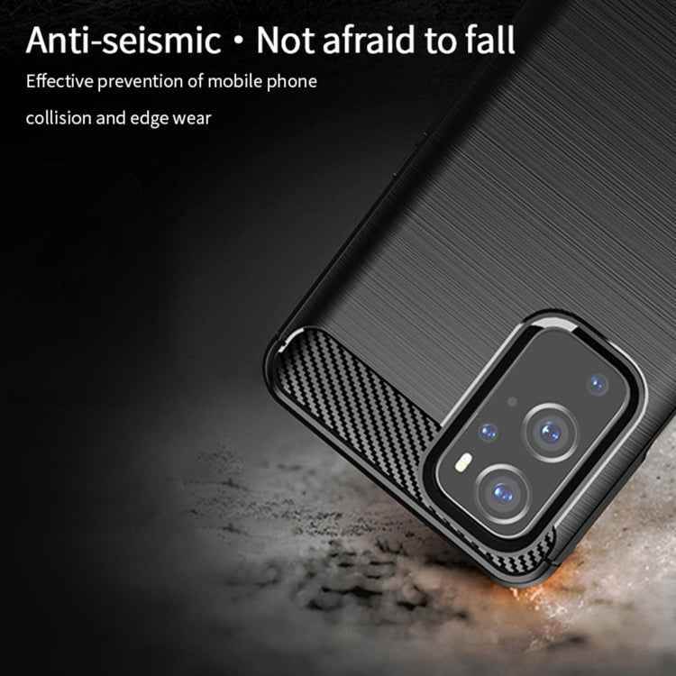 For OnePlus 9 MOFI Gentleness Series Brushed Texture Carbon Fiber Soft TPU Case