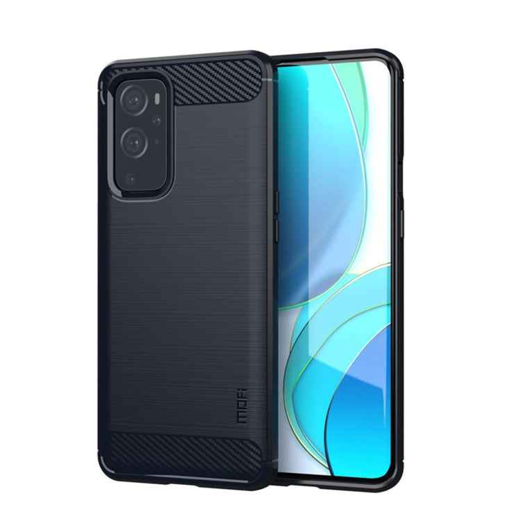 For OnePlus 9 MOFI Gentleness Series Brushed Texture Carbon Fiber Soft TPU Case