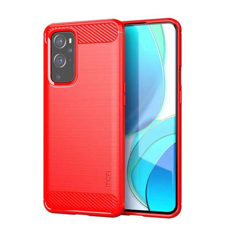 For OnePlus 9 MOFI Gentleness Series Brushed Texture Carbon Fiber Soft TPU Case