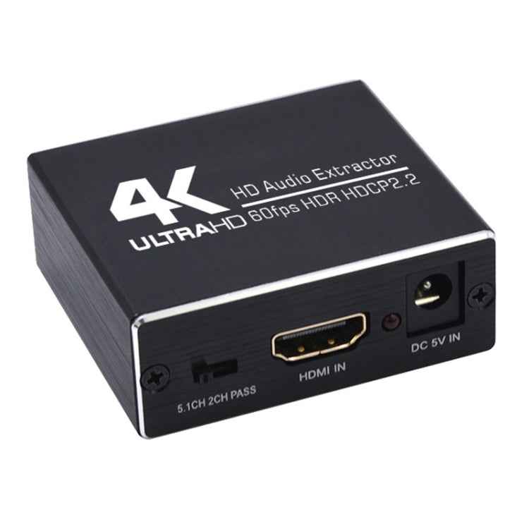 AY78V20 4K 60Hz HDMI 2.0 Audio Splitter 5.1 ARC HD-MI Audio Extractor HDCP 2.2 HDR10 Audio Converter 4K HD-MI Optical TOSLINK SPDIF