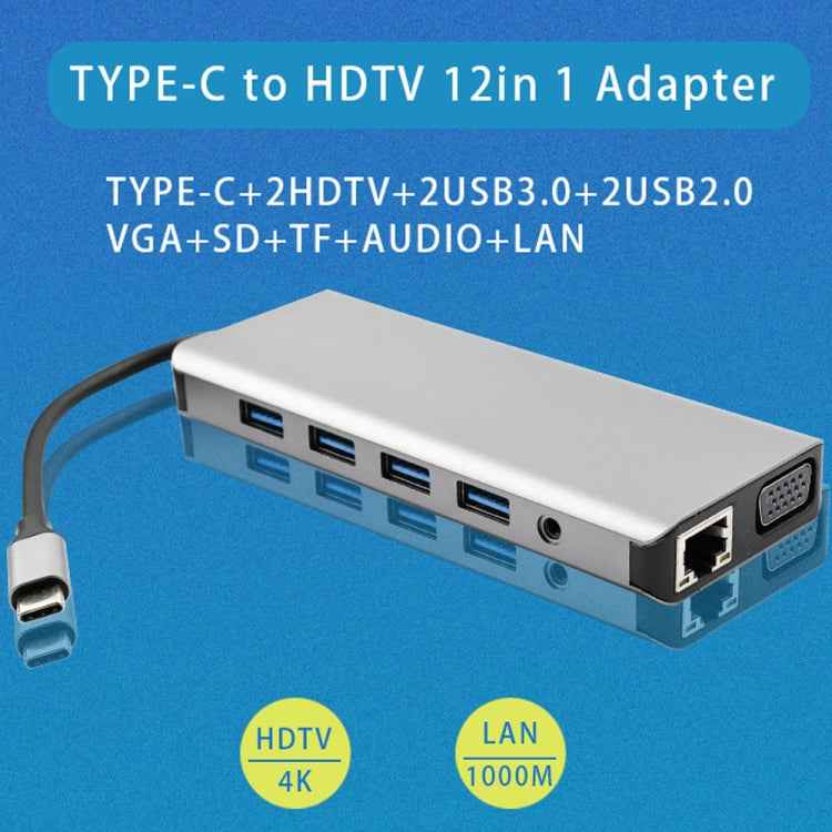 WS-04 12-in-1 Type-C Notebook Multi-function Docking Station