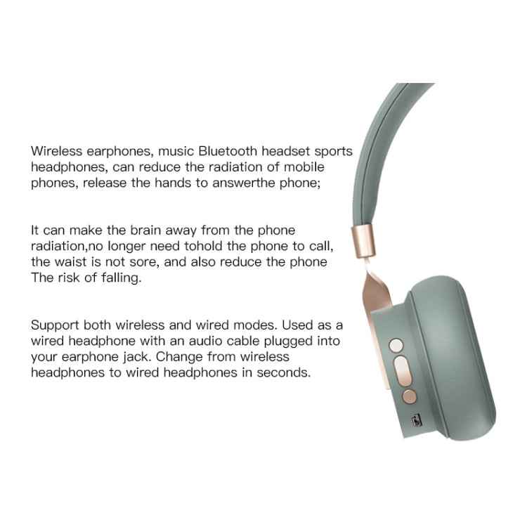 P3 Wireless 5.0 Super Bass HIFI Stereo Gaming Headset with Microphone, Support TF / FM / AUX